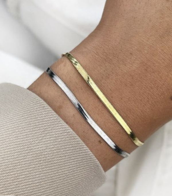 Matching Snake Chain  Bracelet  (Set of 2 Bracelets)